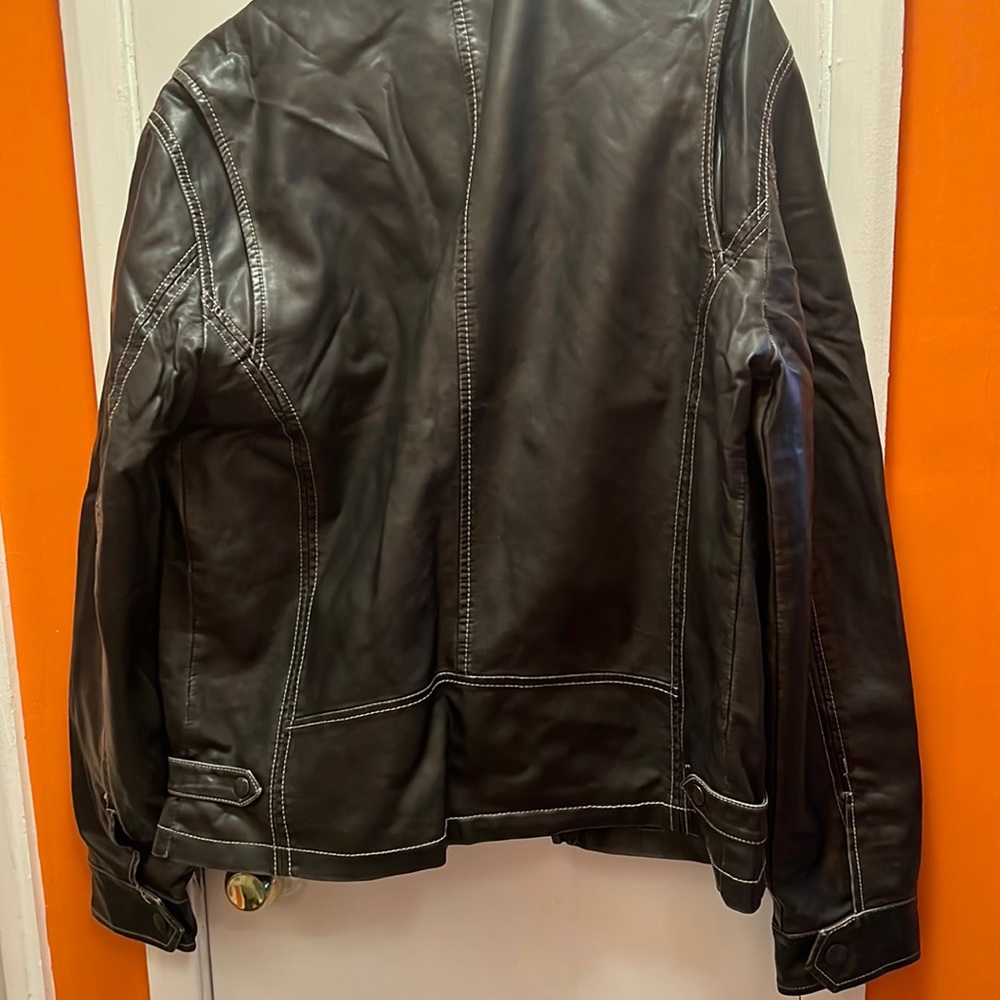 Brown leather jacket